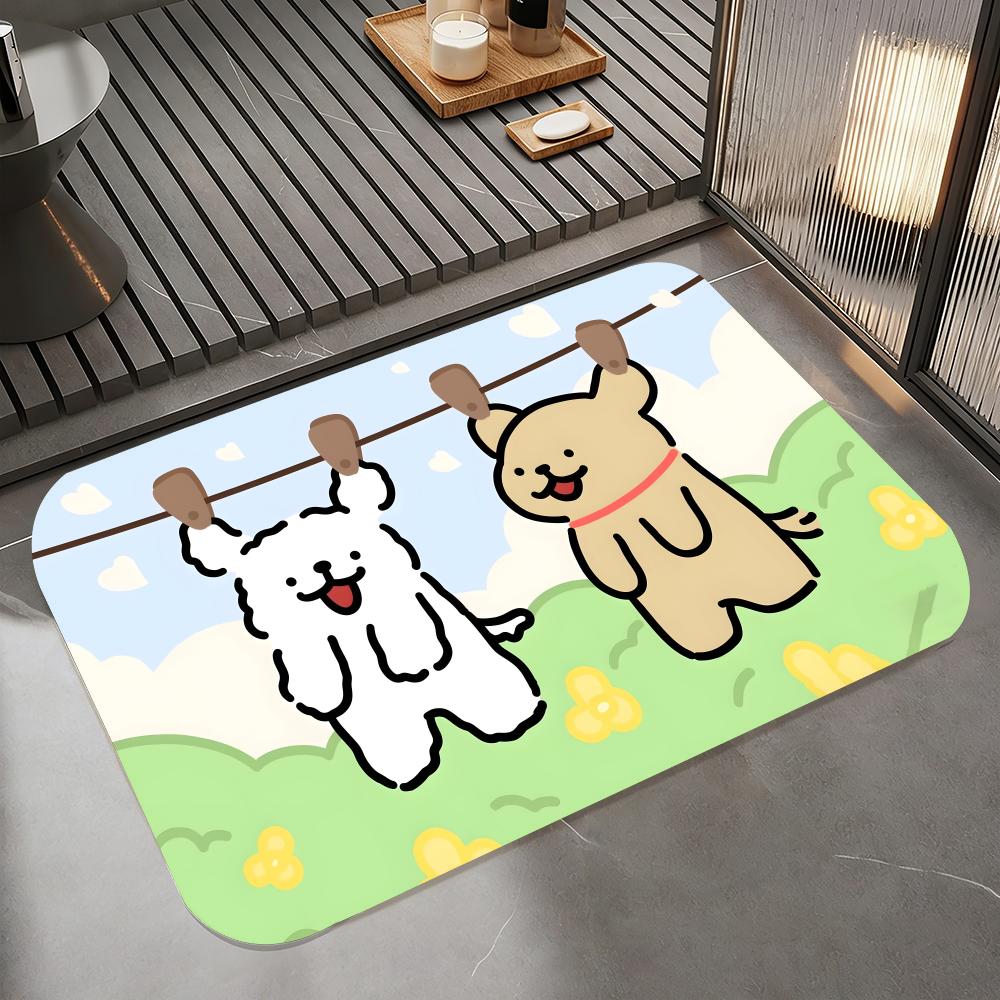 Anime L-LINE FRIENDS Puppy Flo - Quick Dry Diatomite Bath Mat recension och pris