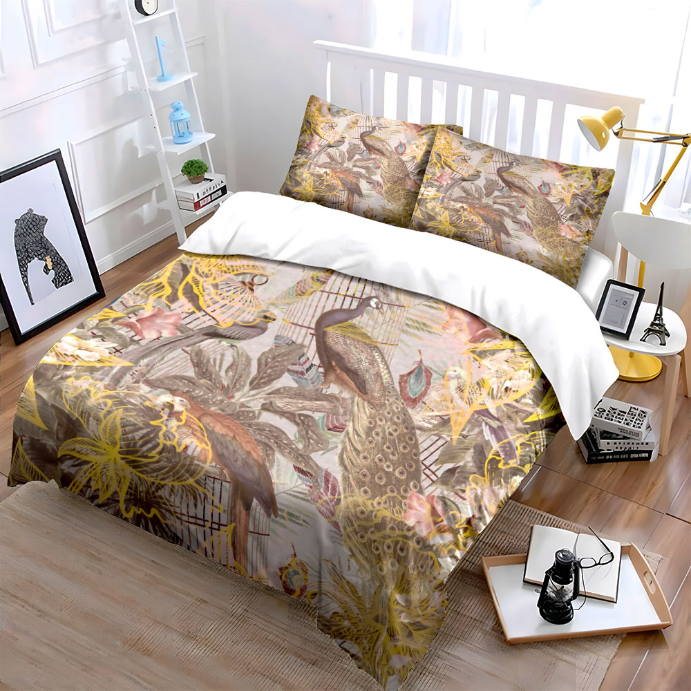 Vintage Peacock Birdcage Beddi - Aesthetic Floral Duvet Cover recension och pris