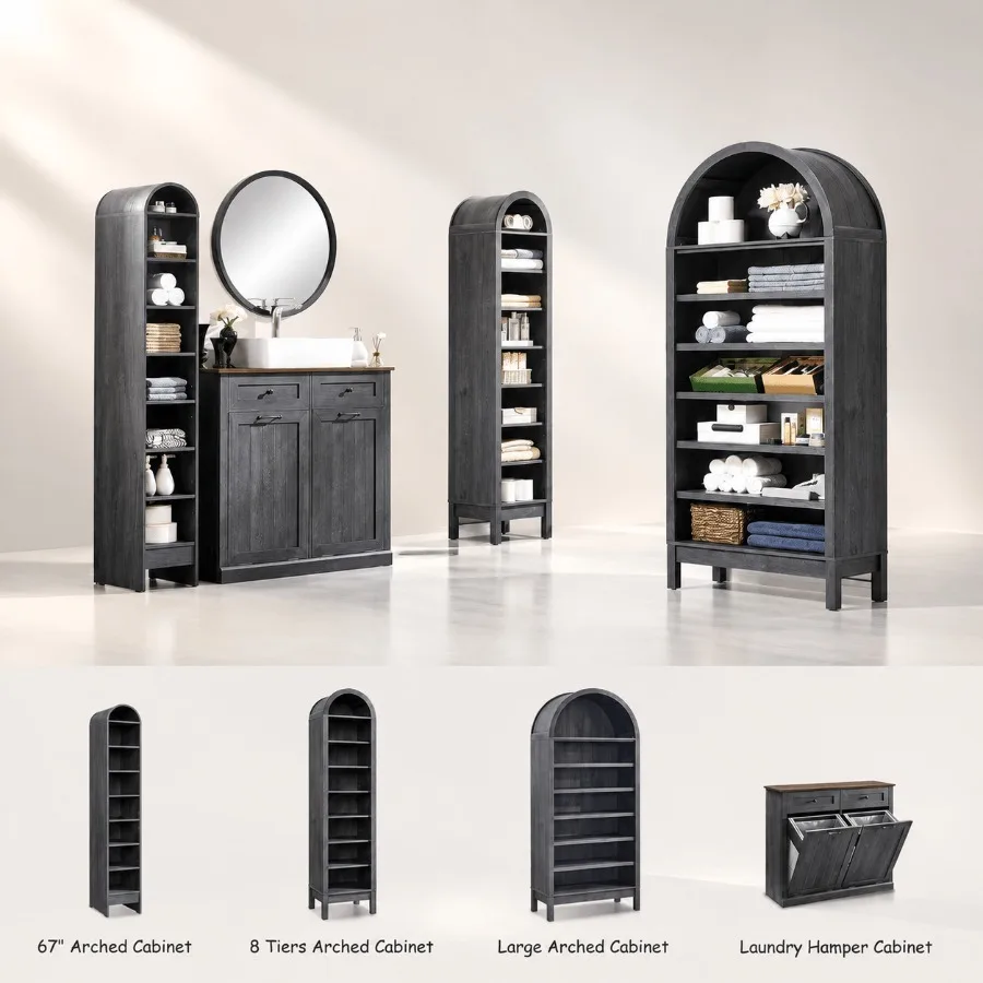 67 Tall Arched Bathroom Storag - Storage & Organization recension och pris