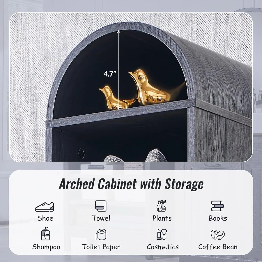 67 Tall Arched Bathroom Storag - Storage & Organization recension och pris