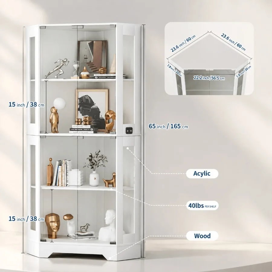 65 White Corner Collectible Cu - Lighting recension och pris