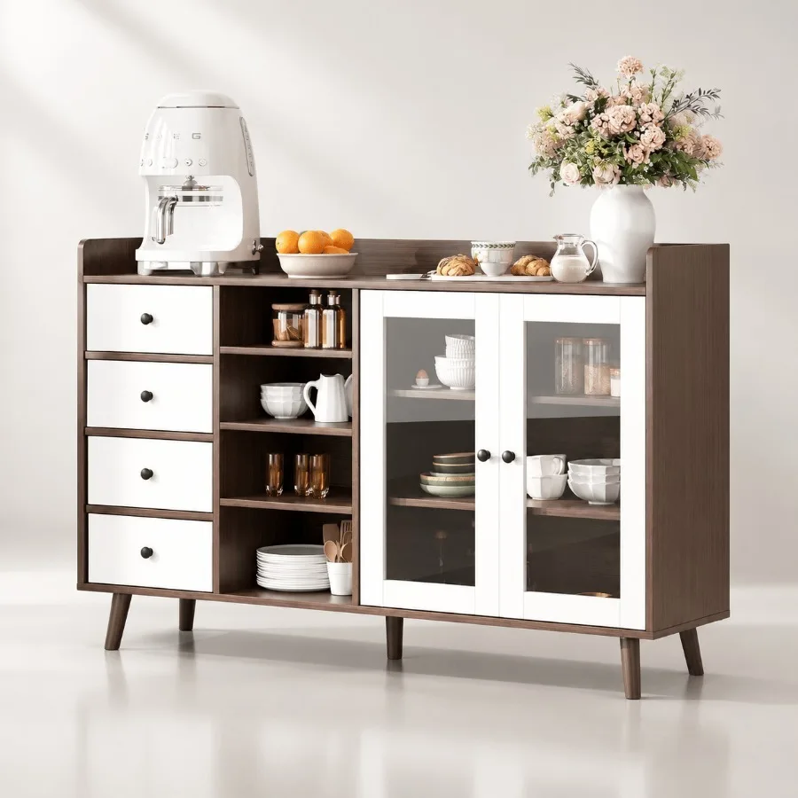 55 Glass Door Sideboard for Li - Storage & Organization recension och pris