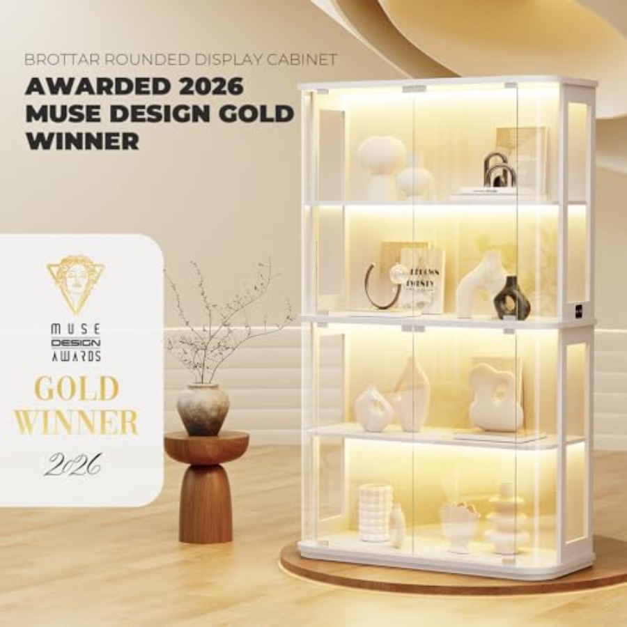 Rounded display cabinet for re - Lighting recension och pris