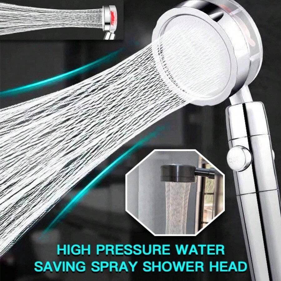 Propeller Driven Shower Head W - High Pressure Shower Head Handheld recension och pris