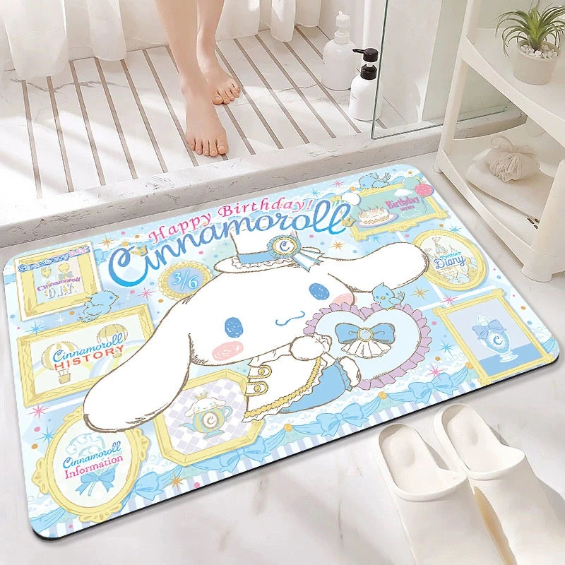 2026 New Kuromi Die Cut Diatom - Quick Dry Diatomite Bath Mat recension och pris