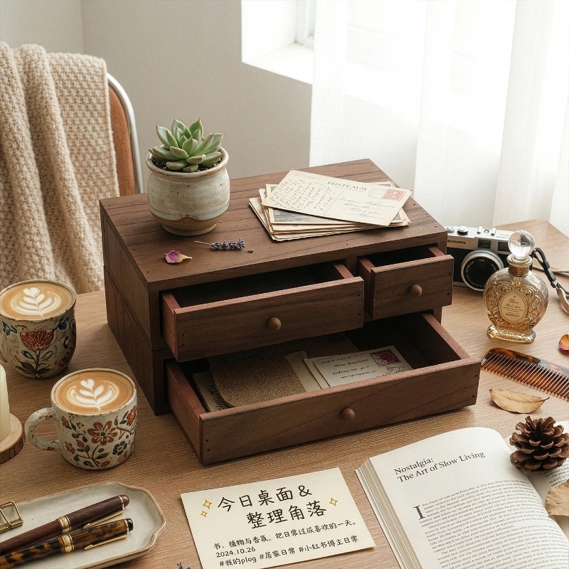 Wooden Desktop Storage Box Mon - Storage & Organization recension och pris